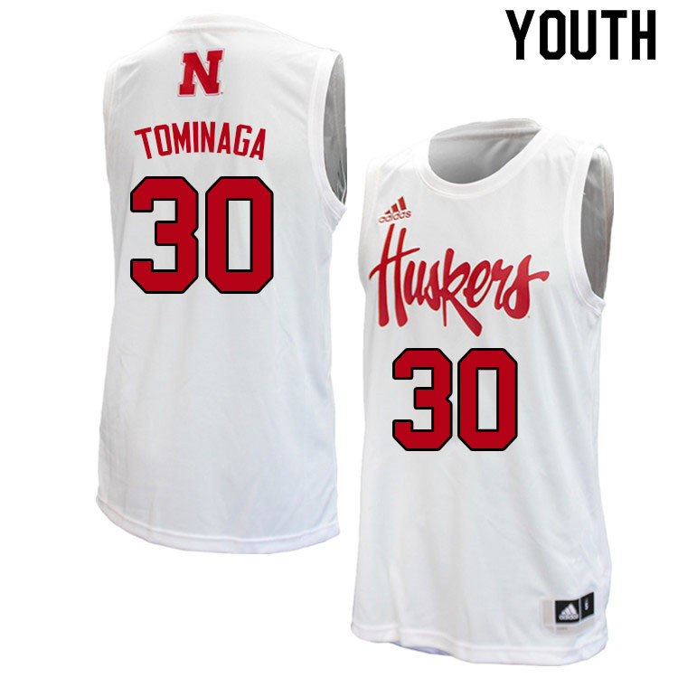 Youth #30 Keisei Tominaga Nebraska Cornhuskers College Basketball Jerseys Sale-White